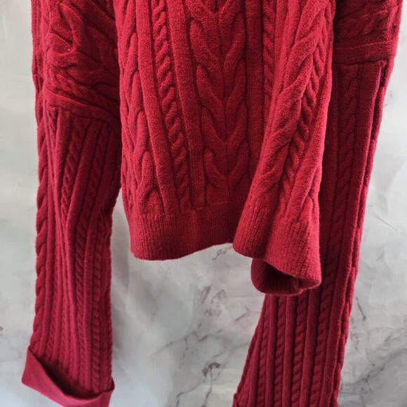 SNDYS Sweater Womens XXL 2X Red Jumper Wide Balloon Oversized Revolve - Picture 7 of 12